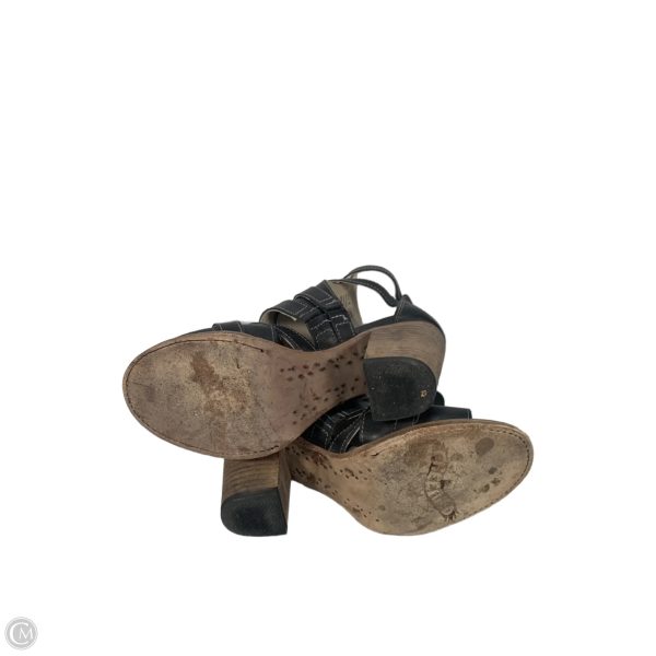 Sandals Heels Block By Freebird In Black, Size: 7 For Discount - Image 4