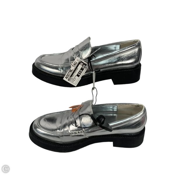 Shoes Heels Platform By Zara In Silver, Size: 8.5 Online Hot Sale - Image 3