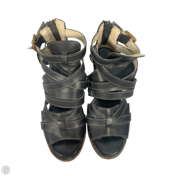 Sandals Heels Block By Freebird In Black, Size: 7 For Discount - Image 2