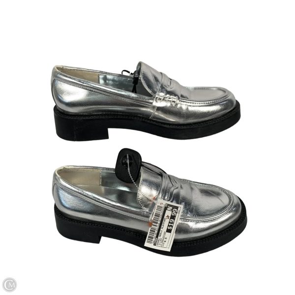 Shoes Heels Platform By Zara In Silver, Size: 8.5 Online Hot Sale - Image 2