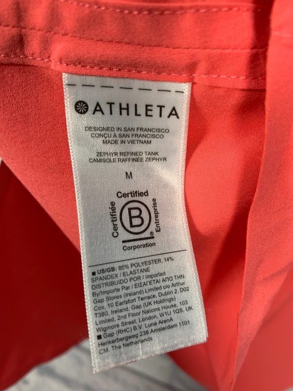 Athletic Tank Top By Athleta In Orange, Size: M Online - Image 4