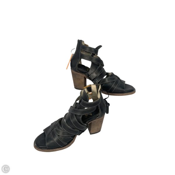 Sandals Heels Block By Freebird In Black, Size: 7 For Discount