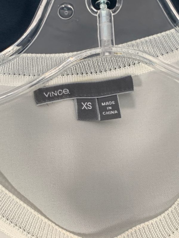 Top Short Sleeve By Vince In Blue & Cream, Size: Xs Online Hot Sale - Image 3
