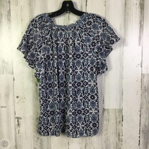 Top Short Sleeve By Max Studio In Blue, Size: L on Sale - Image 2