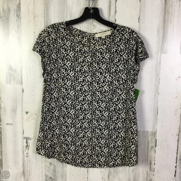 Top Short Sleeve By Loft In Animal Print, Size: S For Discount
