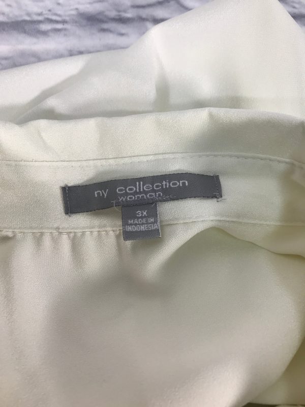 Blouse Short Sleeve By Clothes Mentor In Cream, Size: 3x For Discount - Image 3