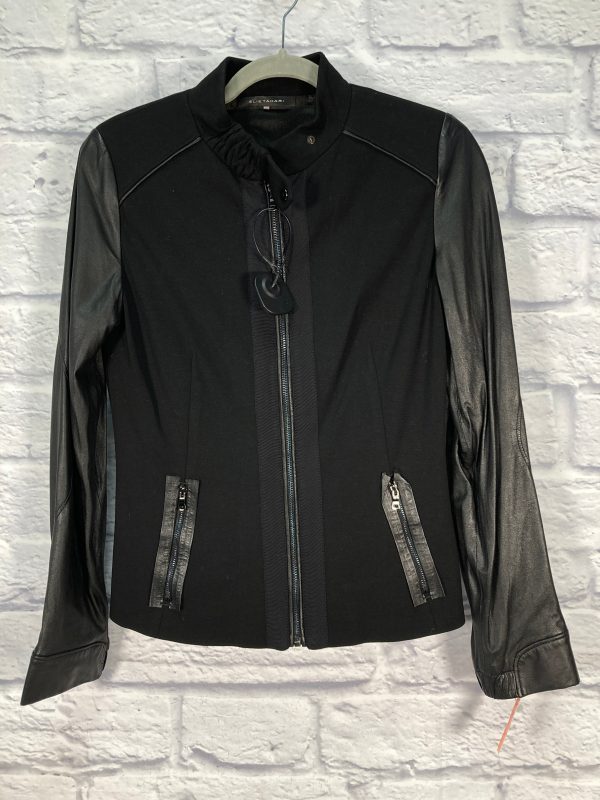 Jacket Moto Leather By Elie Tahari In Black, Size: Xs Cheap
