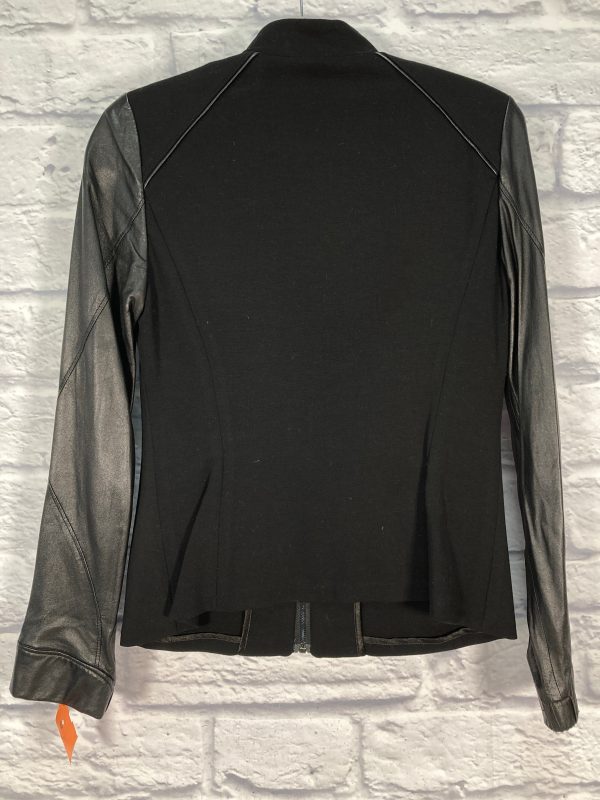 Jacket Moto Leather By Elie Tahari In Black, Size: Xs Cheap - Image 2