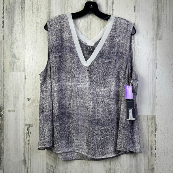 Snakeskin Print Blouse Sleeveless Worthington, Size 1x Sale