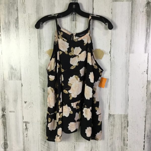 Blouse Sleeveless By Torrid In Black & Pink, Size: L Fashion