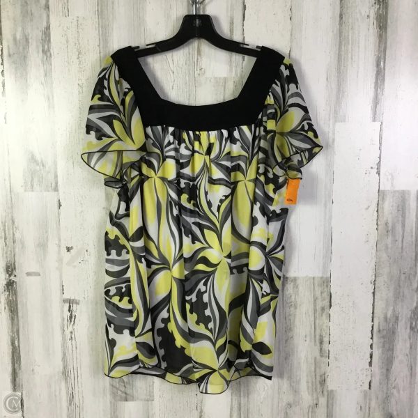 Top Short Sleeve By Dressbarn In Black & Yellow, Size: 1x Hot on Sale