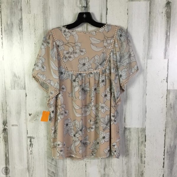 Blouse Short Sleeve By Dr2 In Peach, Size: M Hot on Sale - Image 2
