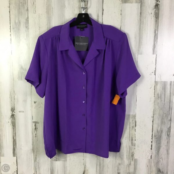 Top Short Sleeve By Clothes Mentor In Purple, Size: 2x Discount
