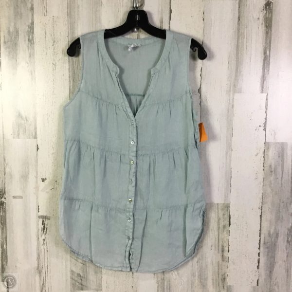 Top Sleeveless By Sigrid Olsen In Teal, Size: M Cheap