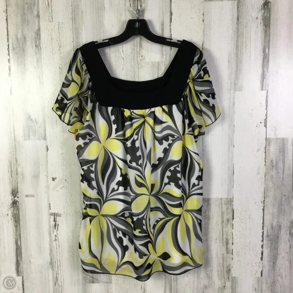 Top Short Sleeve By Dressbarn In Black & Yellow, Size: 1x Hot on Sale - Image 2
