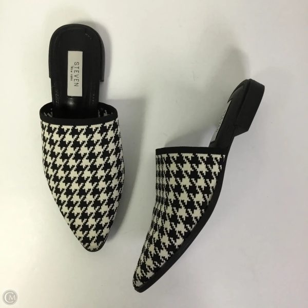 Shoes Flats By Steve Madden In Black & White, Size: 7 For Cheap - Image 2